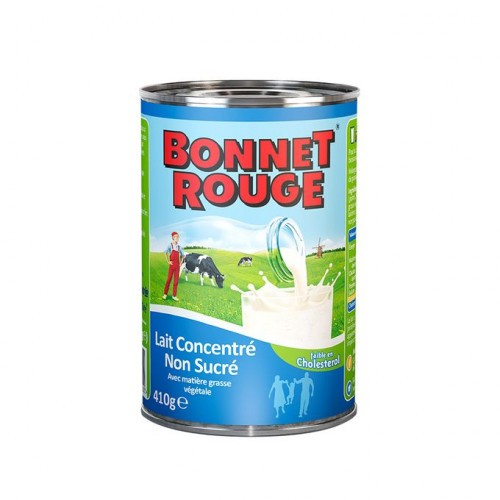 LAIT BONNET ROUGE BLEU - CONCENTRE NON SUCRE (410g)